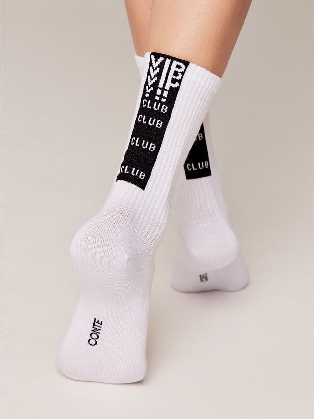 Women's socks CONTE ELEGANT ACTIVE, s.23-25, 433 white-black - 2