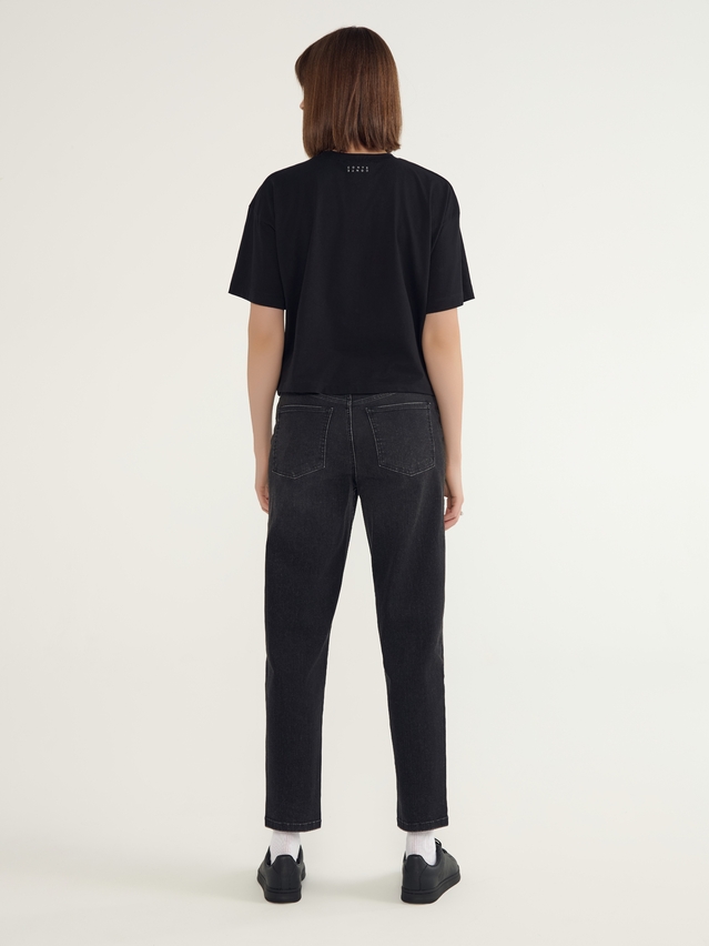 Women's polo neck shirt CONTE ELEGANT LD 3032, s.170-92, black-girl - 2