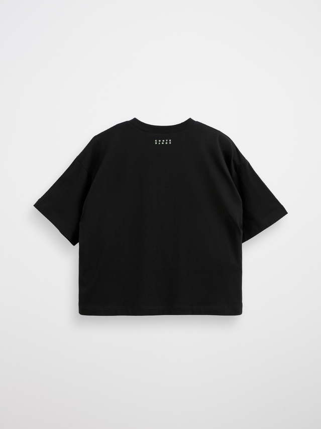 Women's polo neck shirt CONTE ELEGANT LD 3032, s.170-92, black-orghid - 3