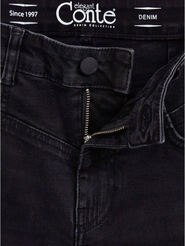 Denim trousers CONTE ELEGANT CON-394, s.170-102, washed black - 7