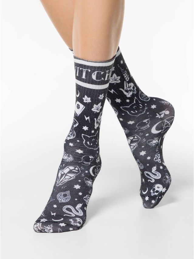 Women's socks CONTE ELEGANT FANTASY, s.23-25, 316 black - 1