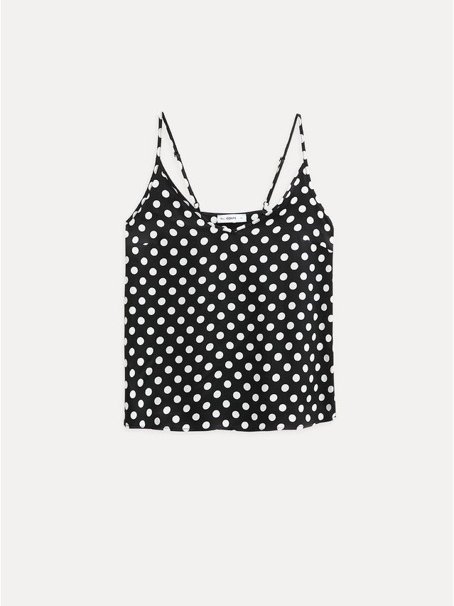 Woman's sleeveless top CONTE ELEGANT LTD 2612, s.170-84-90, black-white dots - 5