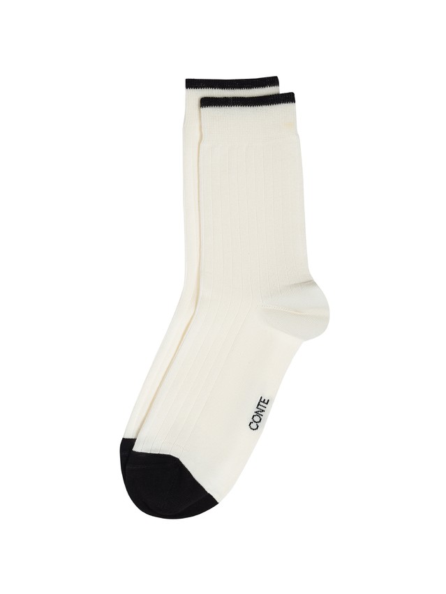 Women's socks CONTE ELEGANT CLASSIC, s.23-25, 785 milky-black - 3