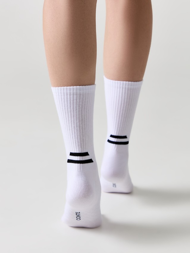Women's socks CONTE ELEGANT SPORT, s.23-25, 1105 white - 2