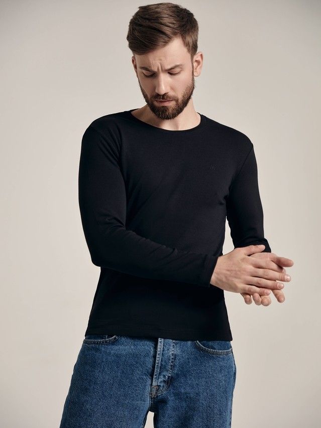 Men's polo neck shirt DiWaRi MD 695, s.170,176-100, black - 2