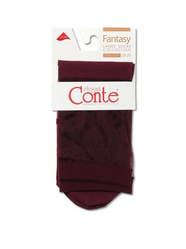 Women's socks FANTASY 19C-29SP, rives. 36-39 marsala - 3
