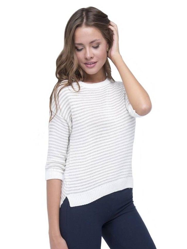Women's pullover CONTE ELEGANT LDK005, s.158,164-88, ecru-silver - 1