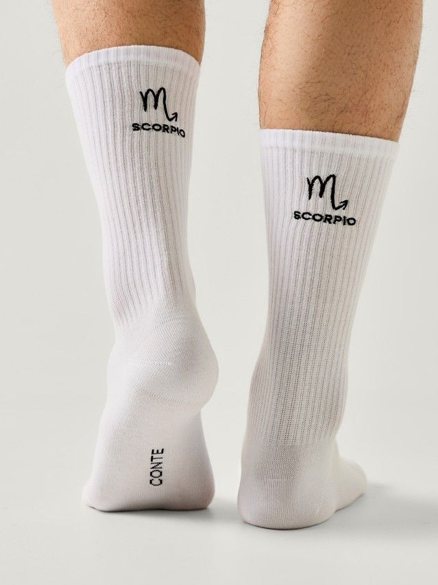 Men's socks CONTE, s.27-29, 667 white - 1