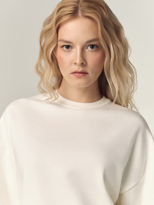 Women's polo neck shirt CONTE LD 3387, s.170-88, ecru - 3