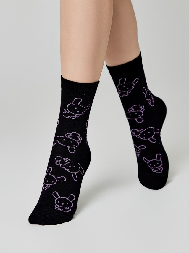 Women's socks CONTE ELEGANT HAPPY, s.23-25, 610 black - 5