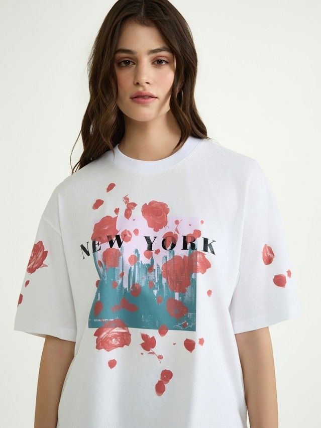 Women's polo neck shirt CONTE ELEGANT LD 3040, s.170-92, white-new york - 1