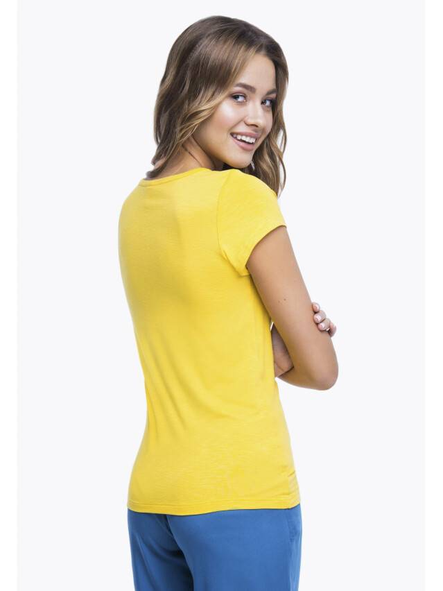 Women's polo neck shirt CONTE ELEGANT LD 510, s.158,164-100, yellow - 2