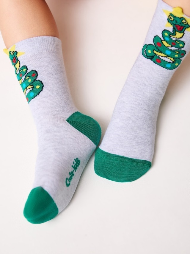 Children's socks CONTE-KIDS NEW YEAR, s.13-14, 175 light grey - 4