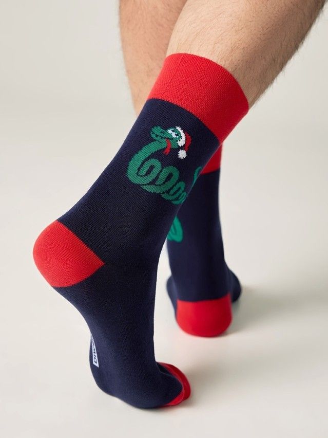 Men's socks DIWARI NEW YEAR, s.27-29, 210 navy - 2