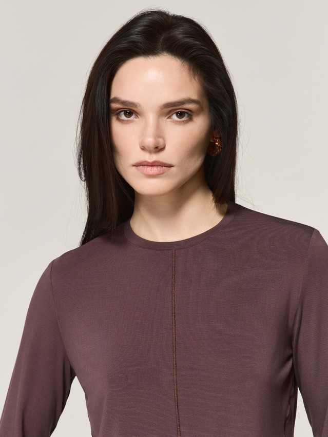 Women's polo neck shirt CONTE LD 3506, s.170-84, chocolate - 4