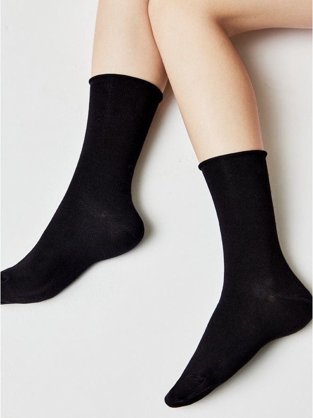 Women's cotton socks COMFORT (without elastic) 19C-101SP, rives. 36-37, 000 graphite - 8