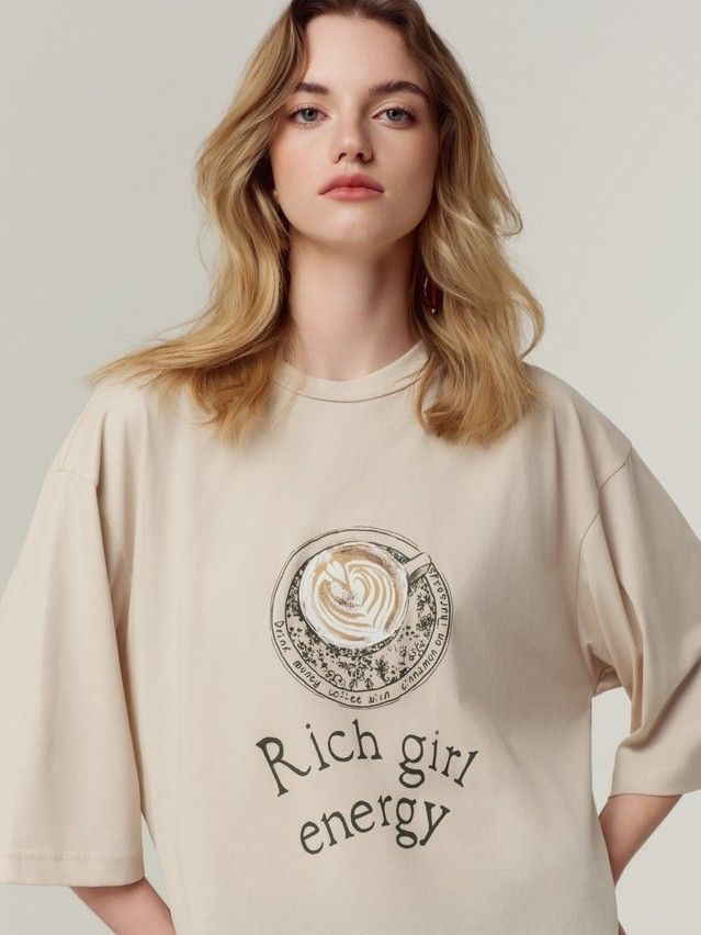 Women's polo neck shirt CONTE LD 3449, s.170-88, beige-coffee - 4