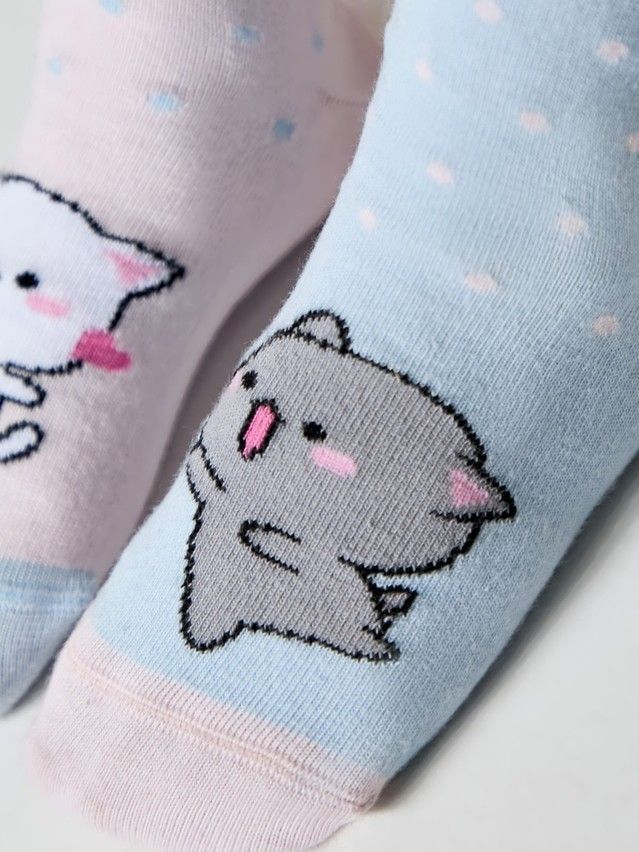 Socks for children Funny feet 17C-10SP, s.24-26, 478 blue-light pink - 3