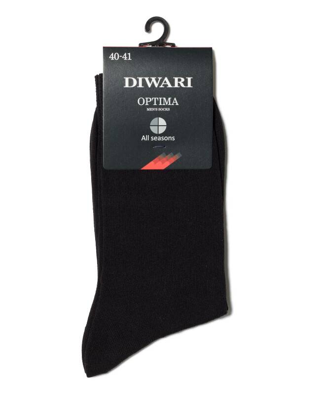 Men's socks DiWaRi OPTIMA (All seasons),s. 40-41, 000 black - 2