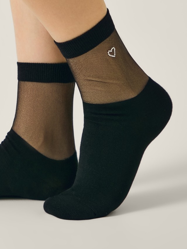 Women's socks CONTE ELEGANT CLASSIC, s.23-25, 684 black - 2