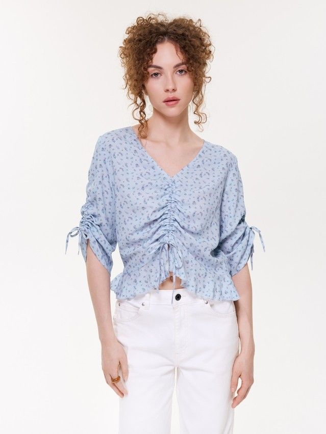 Women's blouse CONTE LBL 3831, s.170-84-90, blue-flowers - 3