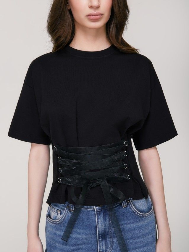 Women's polo neck shirt CONTE LD 3445, s.170-84, black - 3