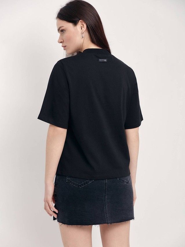 Women's polo neck shirt CONTE ELEGANT LD 1654, s.170-92, black - 2