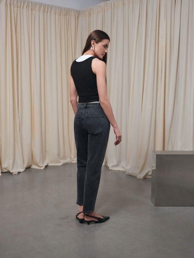 Women's jeans CONTE CON-847, s.164-90, washed black - 2