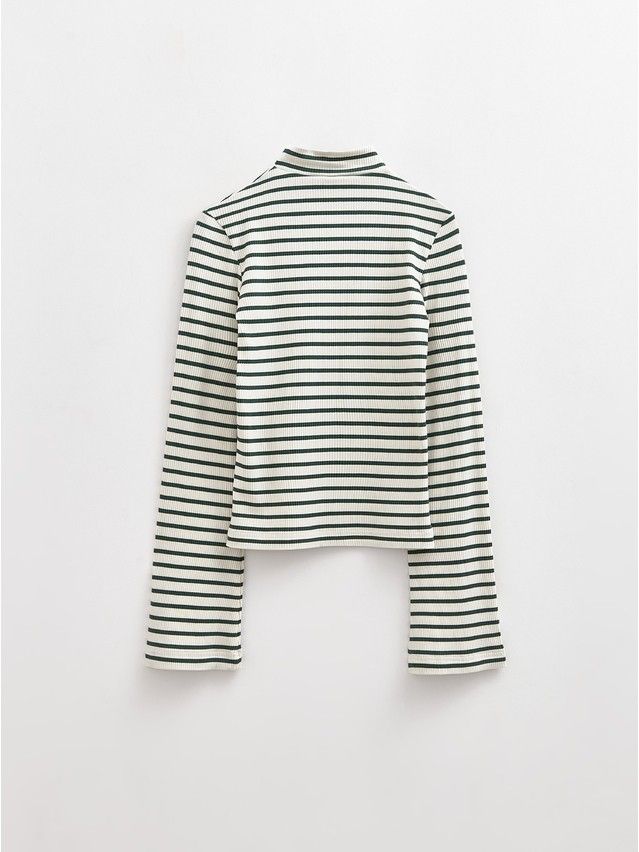 Women's polo neck shirt CONTE ELEGANT LD 2798, s.170-92, emerald-milk - 5