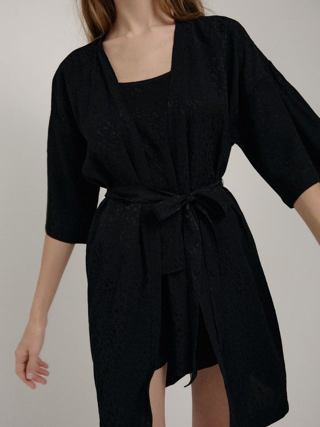 Women's dressing gown CONTE ELEGANT LEO LHW 2928, s.170-84-90, black - 3