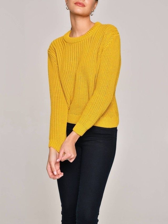 Women's polo neck shirt CONTE ELEGANT LDK110, s.170-84, mustard - 5