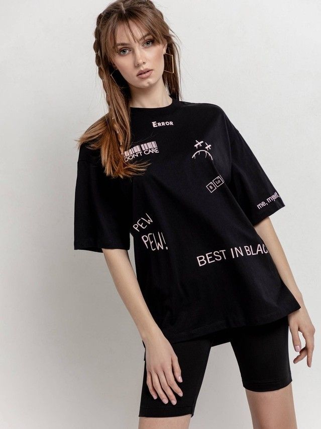 Women's polo neck shirt CONTE ELEGANT LD 1678, s.170-92, black - 1