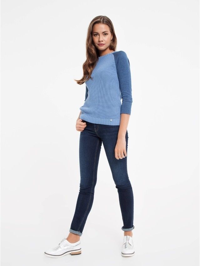 Women's polo neck shirt CONTE ELEGANT LDK027, s.158,164-84, blue - 2