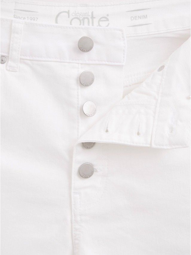Denim shorts CONTE ELEGANT CON-446, s.170-90, white - 8