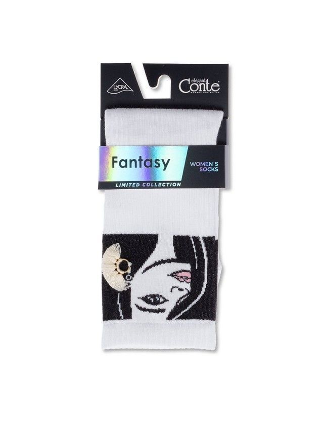 Women's socks CONTE ELEGANT FANTASY, s.23-25, 248 white - 4