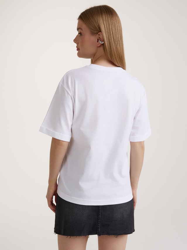 Women's polo neck shirt CONTE ELEGANT LD 3207, s.170-88, white - 3