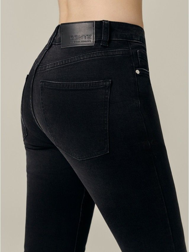 Denim trousers CONTE ELEGANT CON-671, s.170-102, black - 7