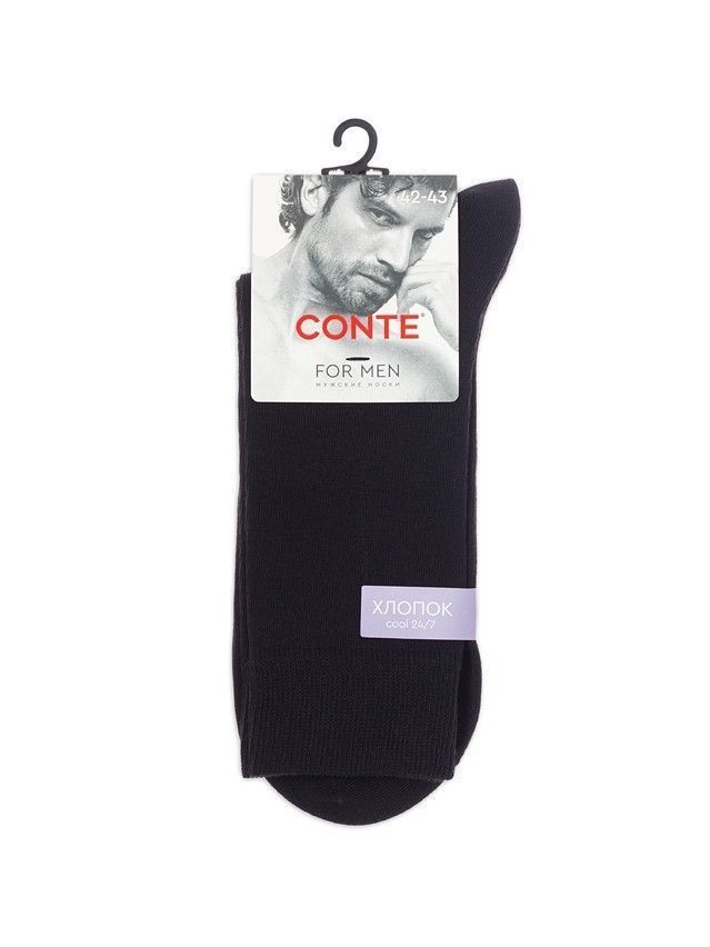 Men's socks CONTE, s.25, 000 black - 5