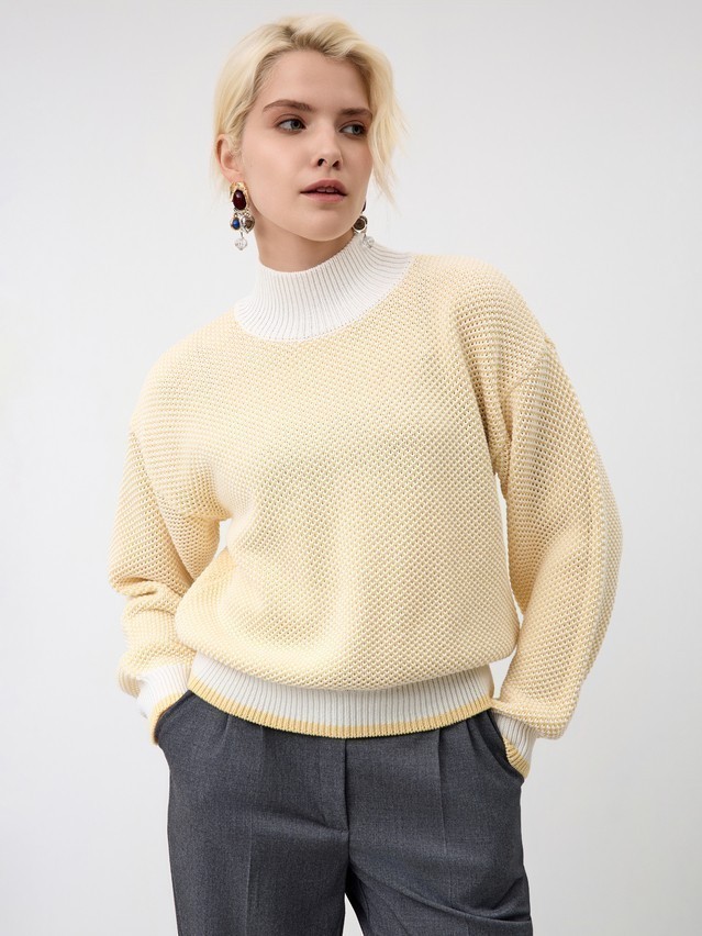 Women's pullover CONTE ELEGANT LDK24118, s.170-84, white-panna cotta - 5