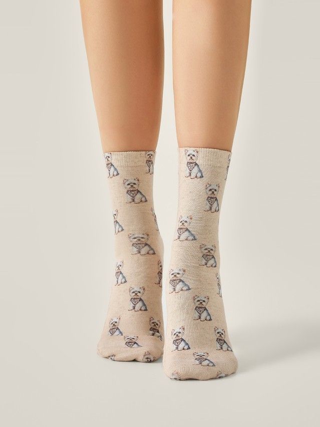 Women's socks CONTE ELEGANT FANTASY, s.23-25, 737 peach - 1
