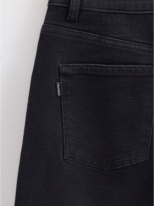 Denim trousers CONTE ELEGANT CON-678, s.170-102, black - 7
