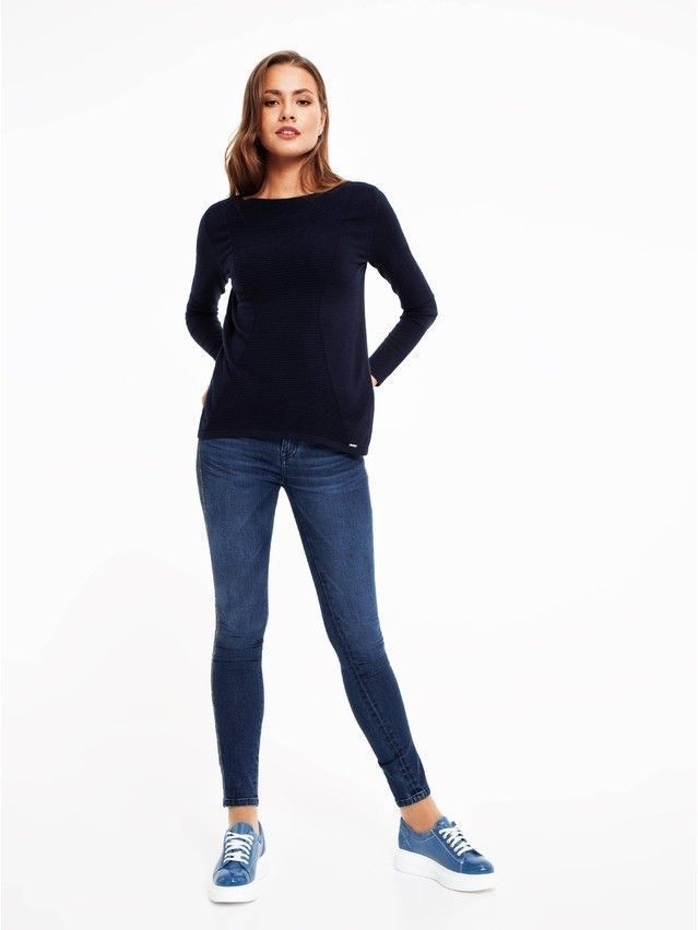 Women's polo neck shirt CONTE ELEGANT LDK030, s.158,164-88, dark blue - 3