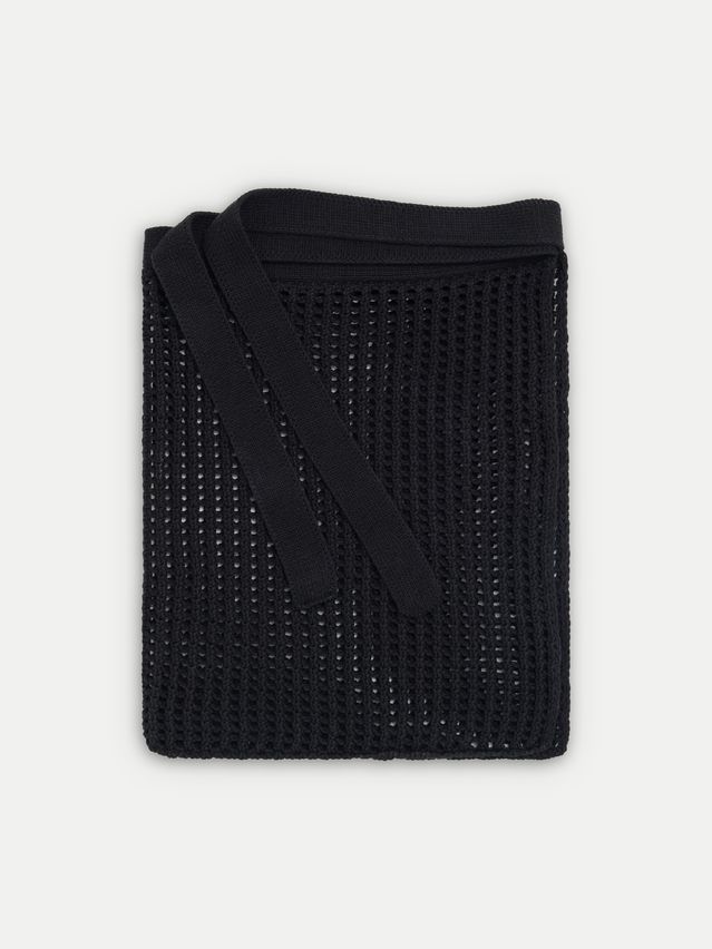 Women's scarf CONTE LDK25195, s.34*60, black - 6