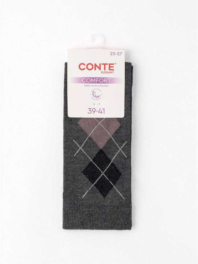 Women's socks CONTE ELEGANT COMFORT, s.23-25, 1101 grey-ash pink - 5