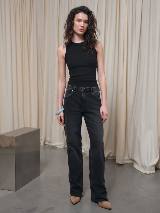 Women's jeans CONTE CON-797, s.164-90, washed black - 2
