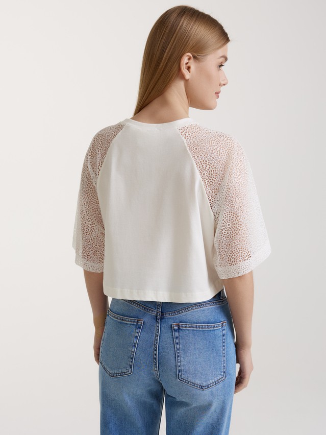 Women's polo neck shirt CONTE ELEGANT LD 3159, s.170-84, milk - 2