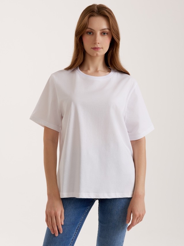 Women's polo neck shirt CONTE ELEGANT BASIC COLLECTION LD 5025, s.170-100, white - 1