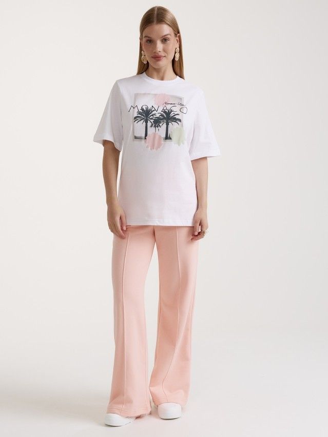 Women's polo neck shirt CONTE ELEGANT LD 3036, s.170-92, white-monaco ville - 3