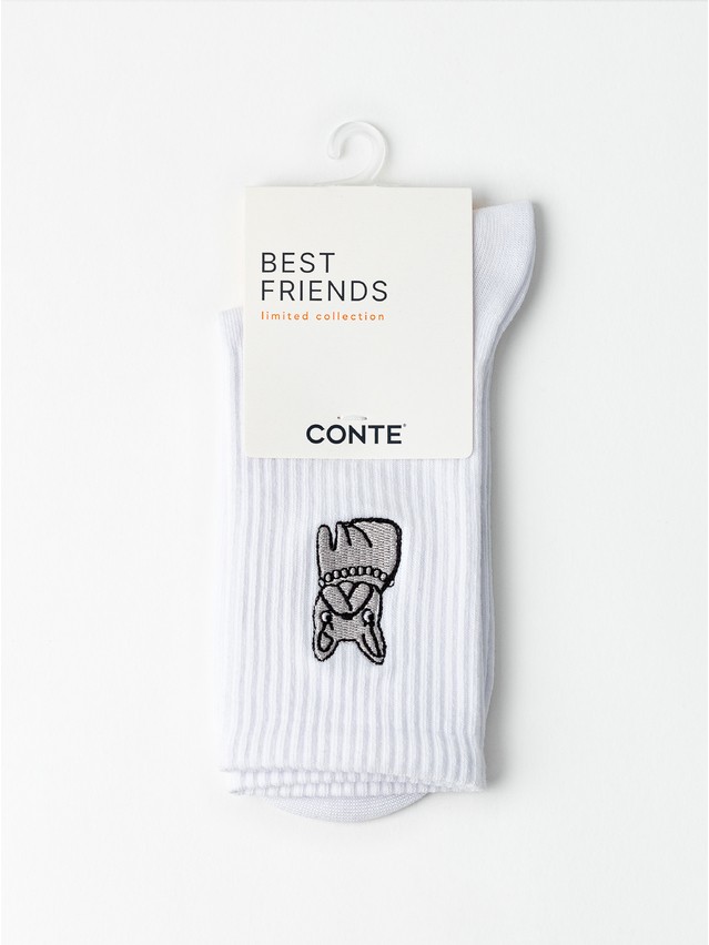 Women's socks CONTE FANTASY, s.23-25, 1090 white - 4