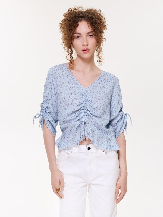 Women's blouse CONTE LBL 3831, s.170-84-90, blue-flowers - 3